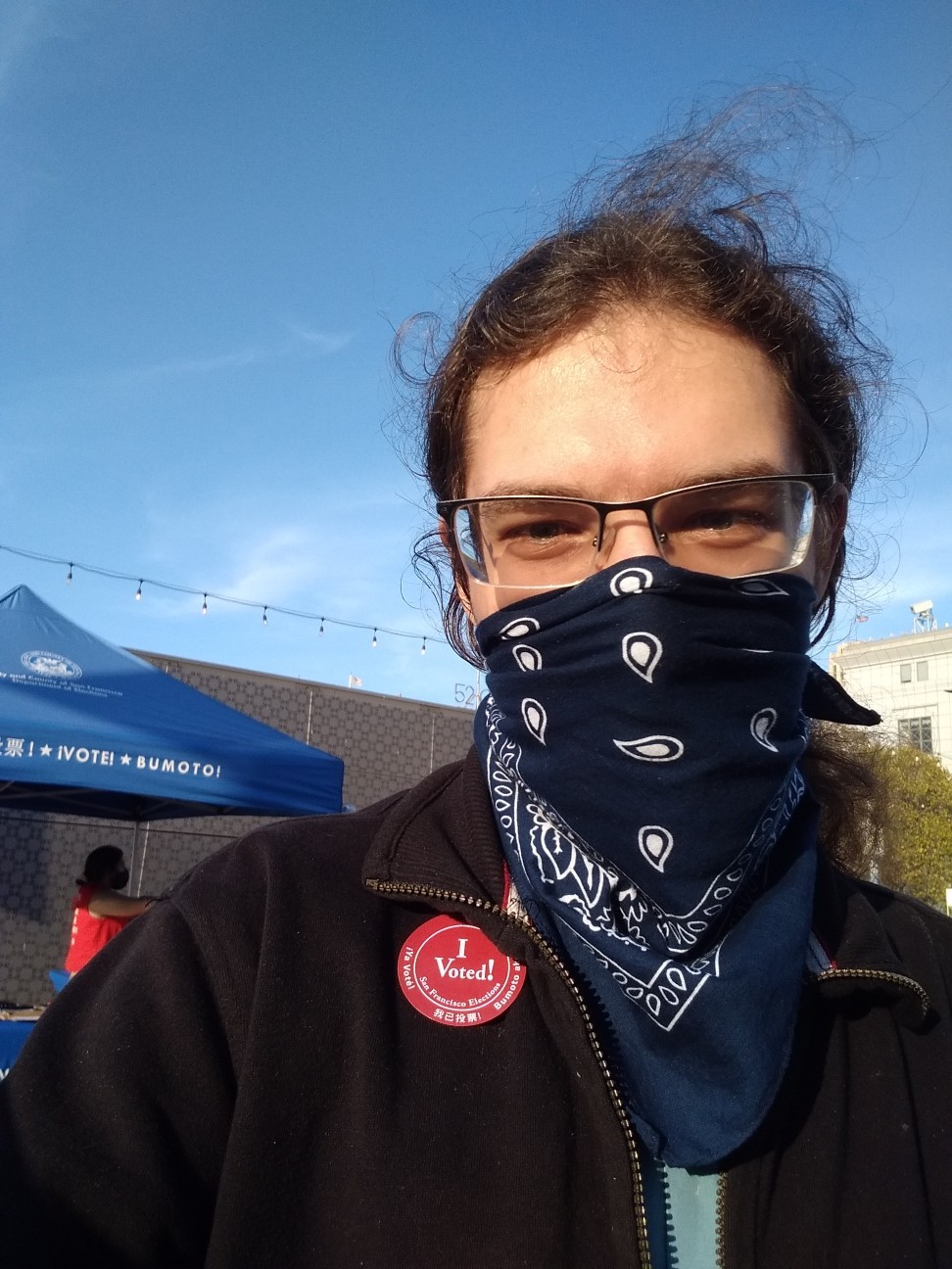 I voted outdoors today!